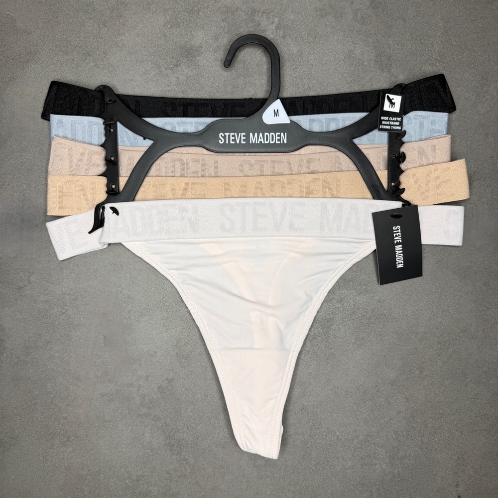 Steve Madden Women's Wide Elastic Waistband String Thong - Neutrals